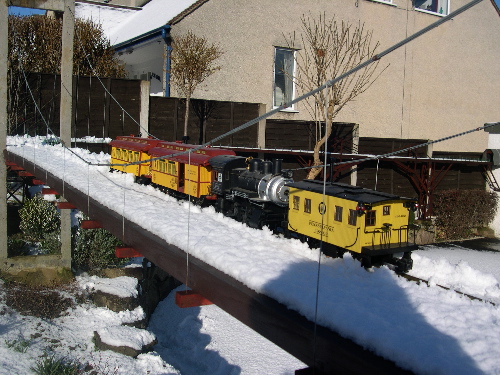 Suspension Bridge in the Snow 2